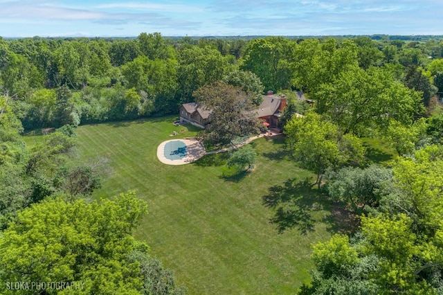 130 Old Dundee Rd, Barrington Hills, IL 60010 - view from above of property with a heavily wooded area