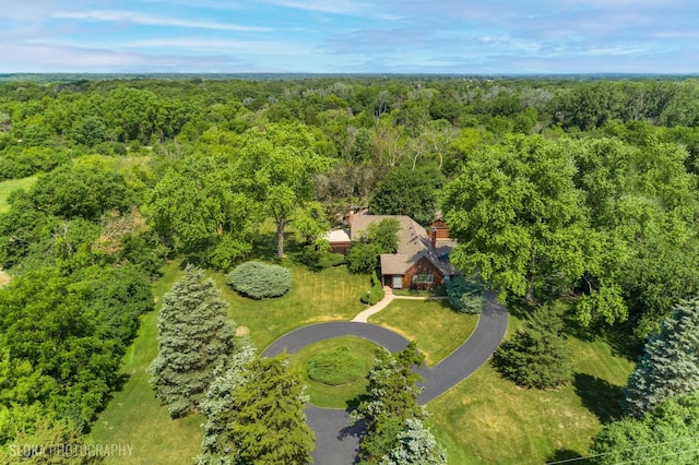 130 Old Dundee Rd, Barrington Hills, IL 60010 - aerial view of property and surrounding area with a heavily wooded area