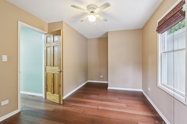 26931 W Marion Ct, Ingleside, IL 60041 - empty room featuring hardwood / wood-style floors and ceiling fan