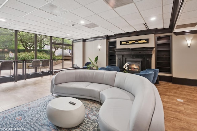 10 E Ontario St Unit 1304, Chicago, IL 60611 - common area featuring floor to ceiling windows and recessed lighting