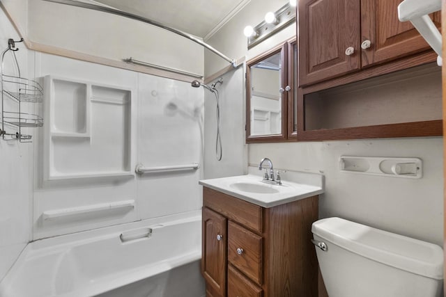 2306 Webster Ave, Joliet, IL 60436 - full bath with bathing tub / shower combination, vanity, and crown molding