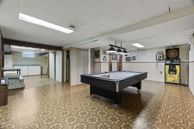 2306 Webster Ave, Joliet, IL 60436 - recreation room with billiards and wainscoting