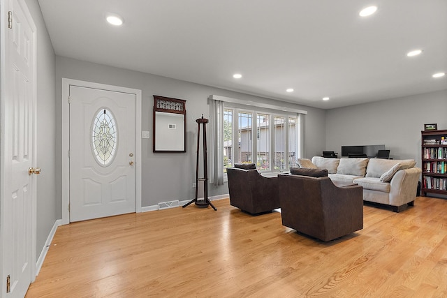 8941 Timothy Ct, Orland Park, IL 60462 - living area with light wood finished floors and recessed lighting