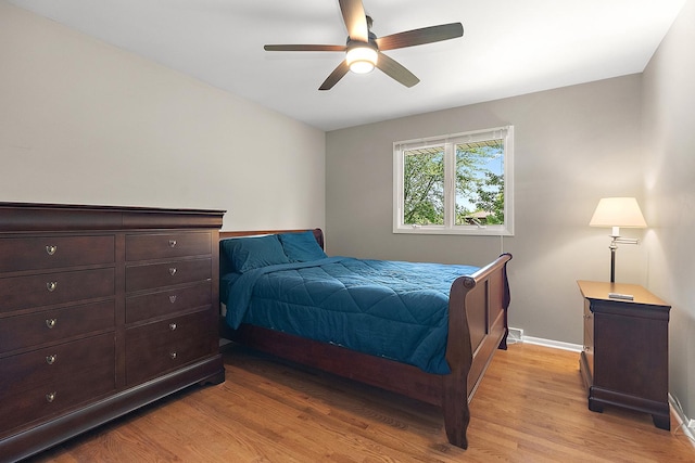 8941 Timothy Ct, Orland Park, IL 60462 - bedroom featuring light wood finished floors and ceiling fan