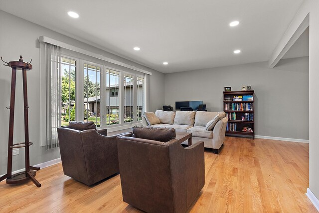 8941 Timothy Ct, Orland Park, IL 60462 - living area with light wood-style flooring and recessed lighting