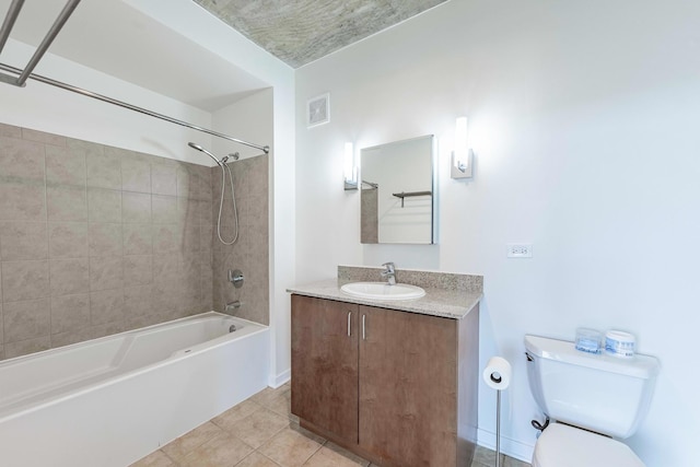 611 S Wells St Unit 2301, Chicago, IL 60607 - full bathroom with tub / shower combination, vanity, and tile patterned floors