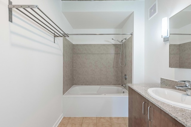 611 S Wells St Unit 2301, Chicago, IL 60607 - full bath with shower / bath combination, vanity, and tile patterned flooring