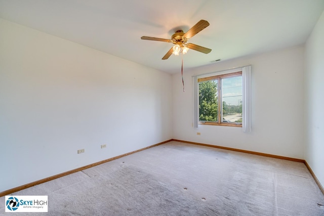 10825 Kathleen Ct Unit D, Palos Hills, IL 60465 - carpeted spare room with baseboards and ceiling fan
