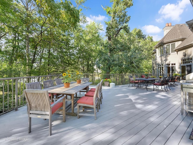 8698 S Madison St, Burr Ridge, IL 60527 - wooden terrace featuring outdoor dining space