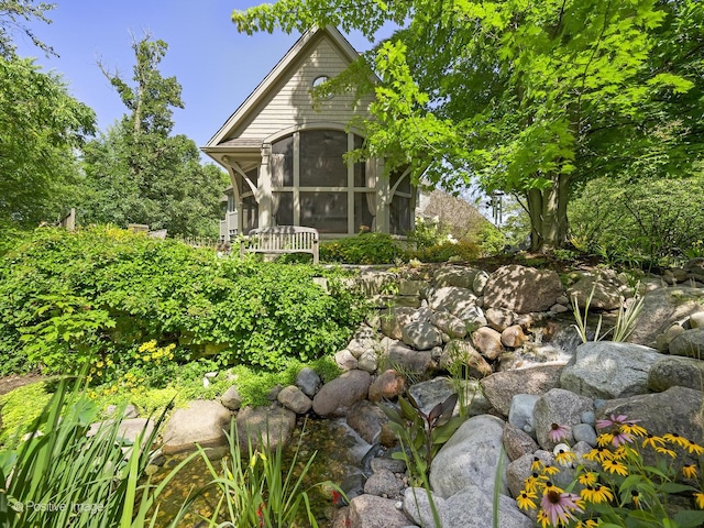 8698 S Madison St, Burr Ridge, IL 60527 - view of front of property featuring a sunroom