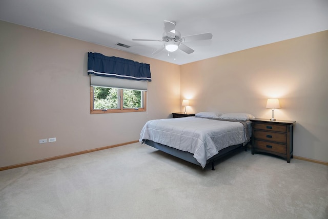 12532 Suffield Dr, Palos Park, IL 60464 - bedroom featuring light colored carpet and ceiling fan