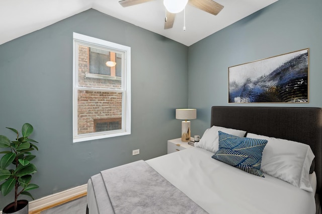 2345 S Lawndale Ave, Chicago, IL 60623 - bedroom featuring vaulted ceiling and a ceiling fan