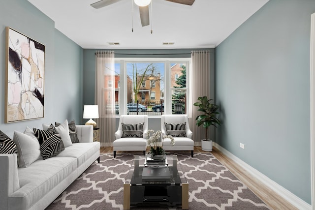 2345 S Lawndale Ave, Chicago, IL 60623 - living room with wood finished floors and ceiling fan