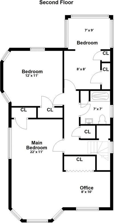 125 S Ridgeland Ave, Oak Park, IL 60302 - view of floor plan / room layout
