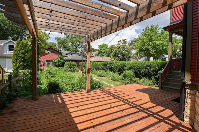 125 S Ridgeland Ave, Oak Park, IL 60302 - wooden terrace with a pergola