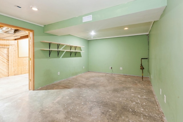28 Primrose Ln, Oswego, IL 60543 - unfurnished room with unfinished concrete floors and recessed lighting