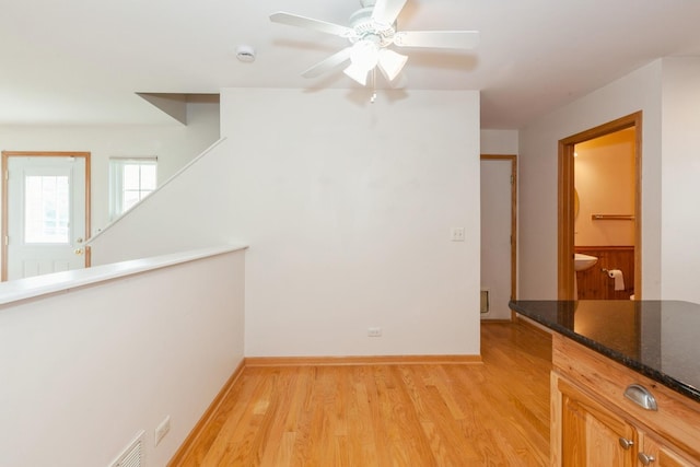 28 Primrose Ln, Oswego, IL 60543 - unfurnished room with a smoke detector, light wood finished floors, and ceiling fan