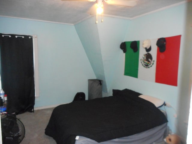 2820 W 36th St, Chicago, IL 60632 - bedroom with carpet flooring, crown molding, and a ceiling fan