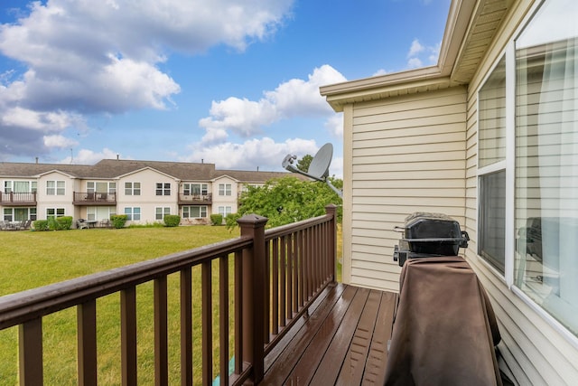 1028 Wynnfield Ct Unit C, Elgin, IL 60120 - wooden deck with a residential view and a grill