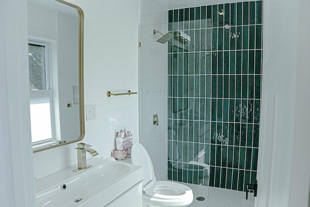 2913 N Kolmar Ave, Chicago, IL 60641 - full bathroom featuring a stall shower and vanity
