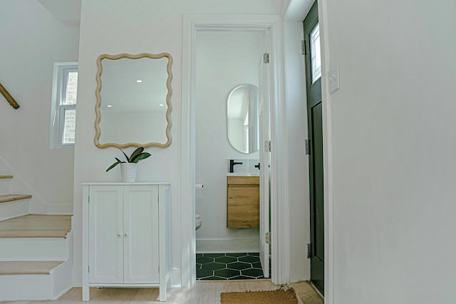 2913 N Kolmar Ave, Chicago, IL 60641 - hall featuring stairway and plenty of natural light