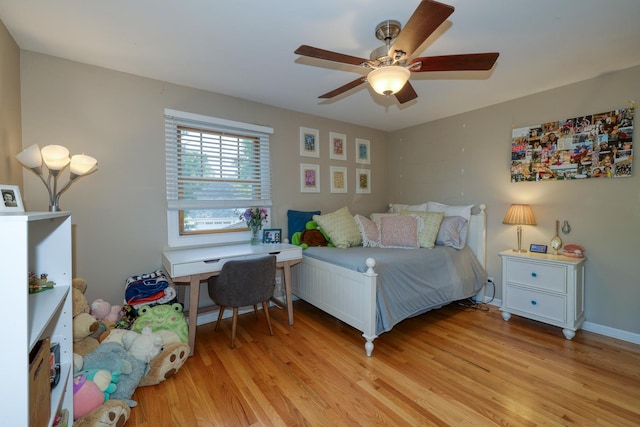 6S503 Bridlespur Dr, Naperville, IL 60540 - bedroom with light wood-type flooring and a ceiling fan