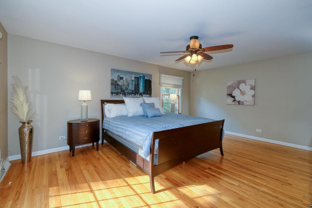 6S503 Bridlespur Dr, Naperville, IL 60540 - bedroom with light wood finished floors and a ceiling fan