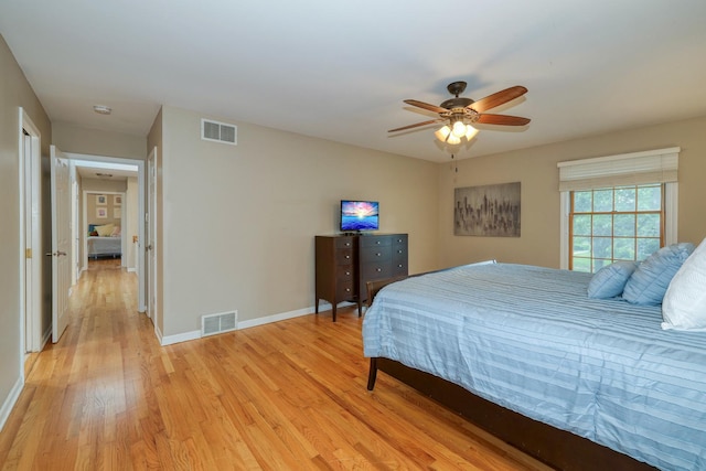 6S503 Bridlespur Dr, Naperville, IL 60540 - bedroom with light wood-style flooring and ceiling fan