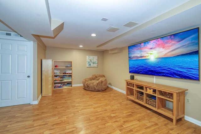 6S503 Bridlespur Dr, Naperville, IL 60540 - sitting room featuring wood finished floors and recessed lighting