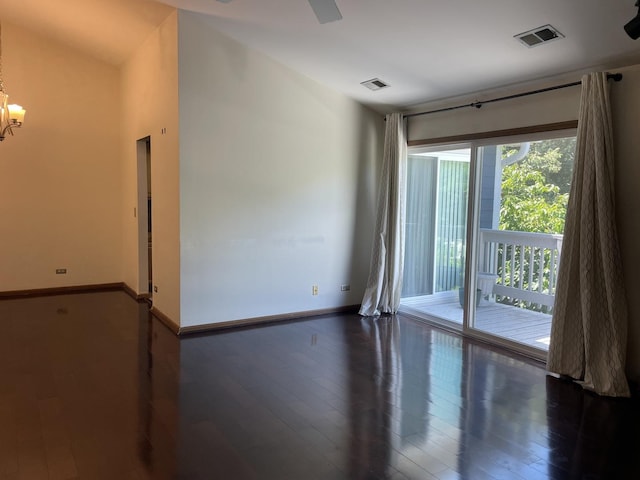 216 Charleston Ct Unit 8, Schaumburg, IL 60193 - unfurnished room featuring wood finished floors and a chandelier