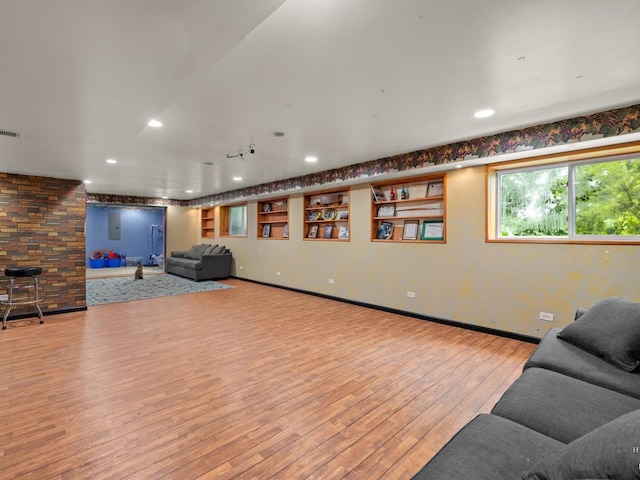 2019 Olde Mill Ln, Mchenry, IL 60050 - living room featuring wood finished floors and recessed lighting