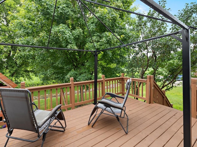 2019 Olde Mill Ln, Mchenry, IL 60050 - deck featuring view of wooded area