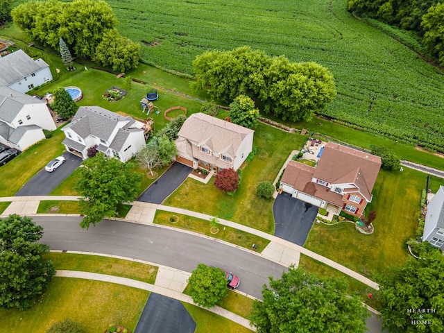 2019 Olde Mill Ln, Mchenry, IL 60050 - aerial view of property and surrounding area featuring abundant farmland, nearby suburban area, and rural landscape