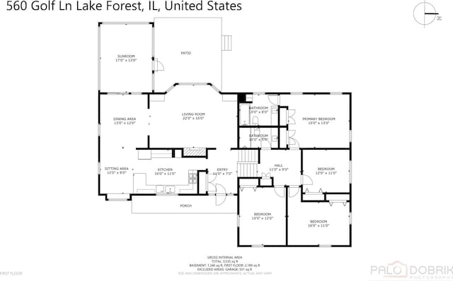 560 Golf Ln, Lake Forest, IL 60045 - view of home floor plan