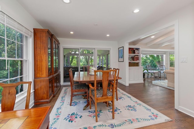 560 Golf Ln, Lake Forest, IL 60045 - dining room featuring recessed lighting and dark wood-style floors