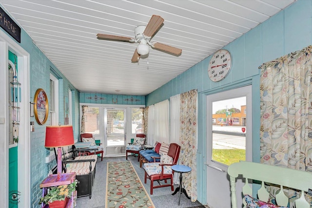 10730 S Ridgeland St, Worth, IL 60482 - sunroom / solarium with a ceiling fan