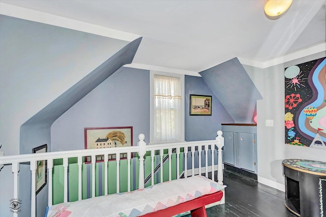 10730 S Ridgeland St, Worth, IL 60482 - bedroom with wood finished floors and vaulted ceiling