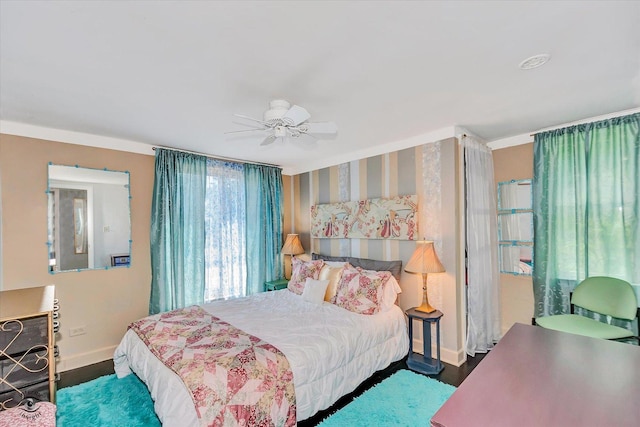 10730 S Ridgeland St, Worth, IL 60482 - bedroom featuring wallpapered walls and a ceiling fan