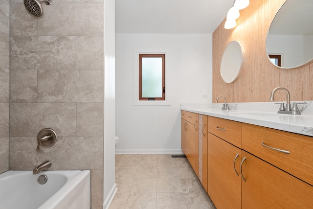 12123 S 72nd Ct, Palos Heights, IL 60463 - bathroom featuring double vanity and shower / tub combination