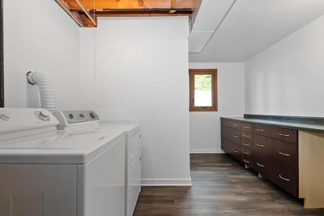 12123 S 72nd Ct, Palos Heights, IL 60463 - washroom featuring separate washer and dryer and dark wood-style floors