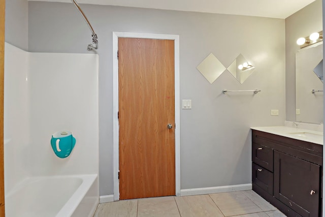 4113 Luckie Ct, Zion, IL 60099 - bathroom with vanity, tile patterned flooring, and tub / shower combination