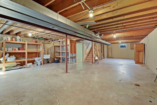 4113 Luckie Ct, Zion, IL 60099 - below grade area with stairway and a sink