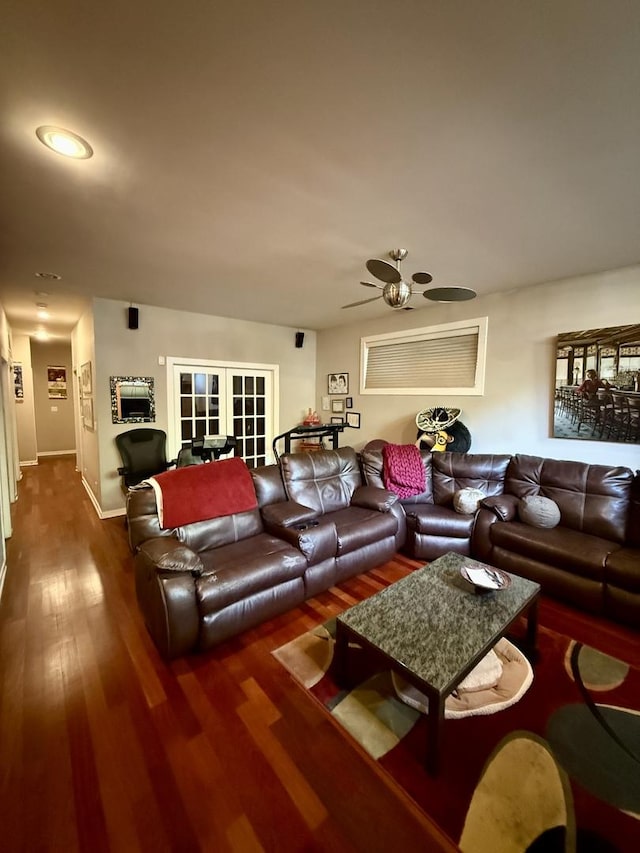 1621 W Le Moyne St Unit 1W, Chicago, IL 60622 - living room with wood finished floors and ceiling fan