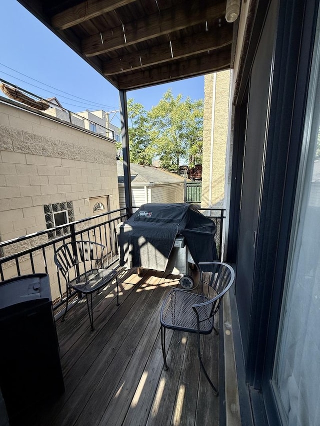 1621 W Le Moyne St Unit 1W, Chicago, IL 60622 - wooden deck with a grill