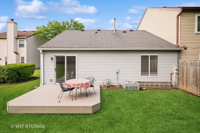 5145 Pembrook Ct, Gurnee, IL 60031 - rear view of property with a wooden deck and roof with shingles