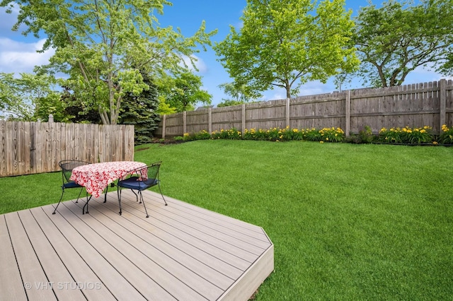 5145 Pembrook Ct, Gurnee, IL 60031 - fenced backyard featuring a wooden deck
