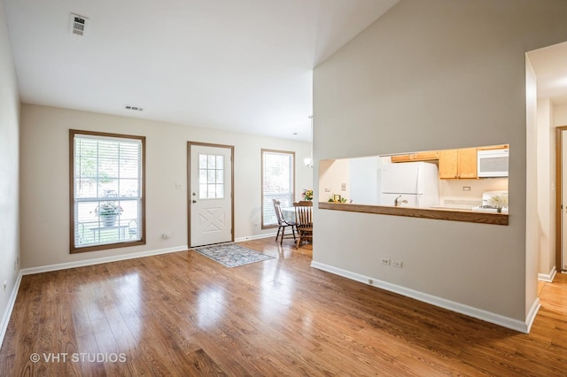 5145 Pembrook Ct, Gurnee, IL 60031 - entryway with plenty of natural light, wood finished floors, and high vaulted ceiling