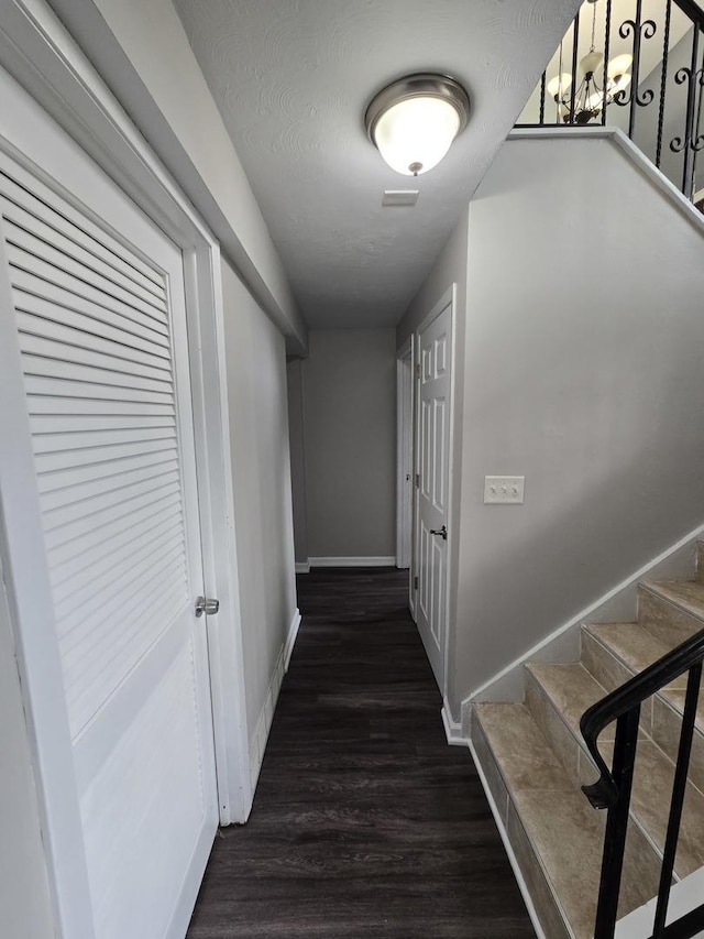 423 W Walnut Dr, Streamwood, IL 60107 - hall with dark wood-type flooring and stairs