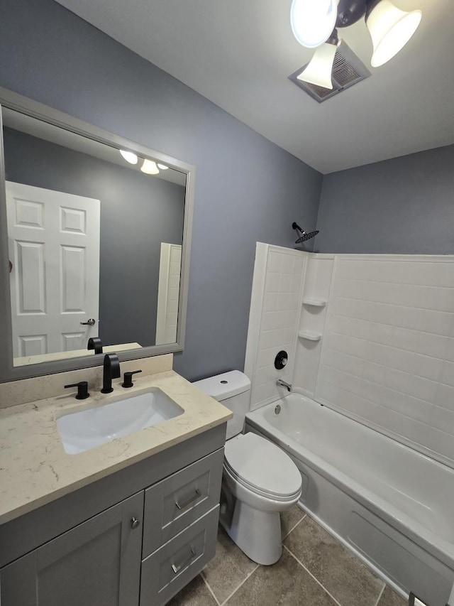 423 W Walnut Dr, Streamwood, IL 60107 - bathroom with vanity, bathtub / shower combination, and tile patterned flooring
