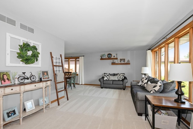 8648 Carriage Ln, Tinley Park, IL 60487 - living area featuring light carpet and baseboards